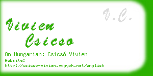 vivien csicso business card